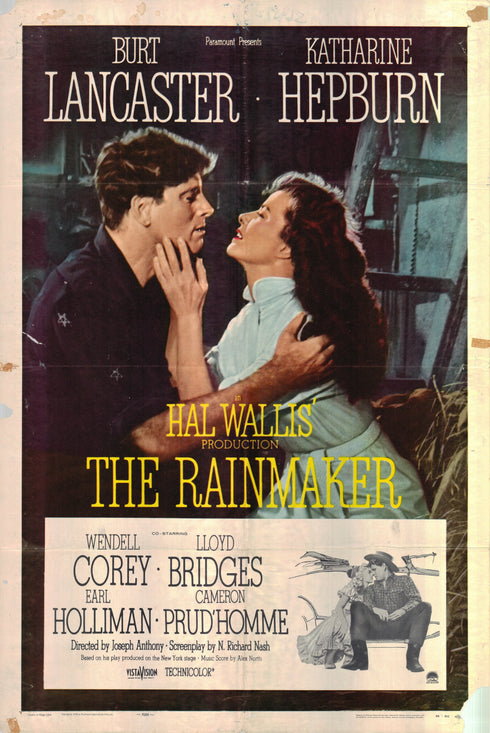 the rainmaker 1956 one sheet poster folded
